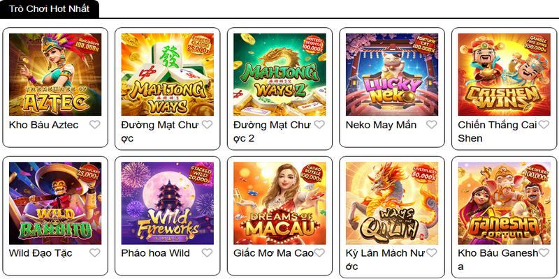 Nổ hũ PG là sảnh slot game hấp dẫn, đặc biệt được yêu thích