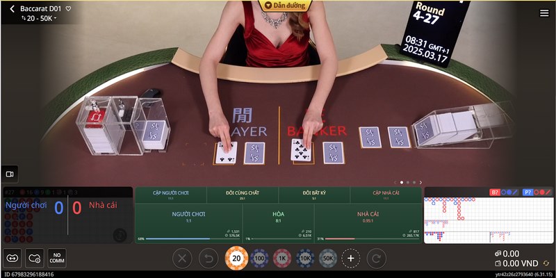 Baccarat luôn là lựa chọn được nhiều anh em yêu thích tại SA Gaming
